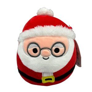 Squishmallow Santa Nick 5” Christmas Plush Wearing Glasses NWT